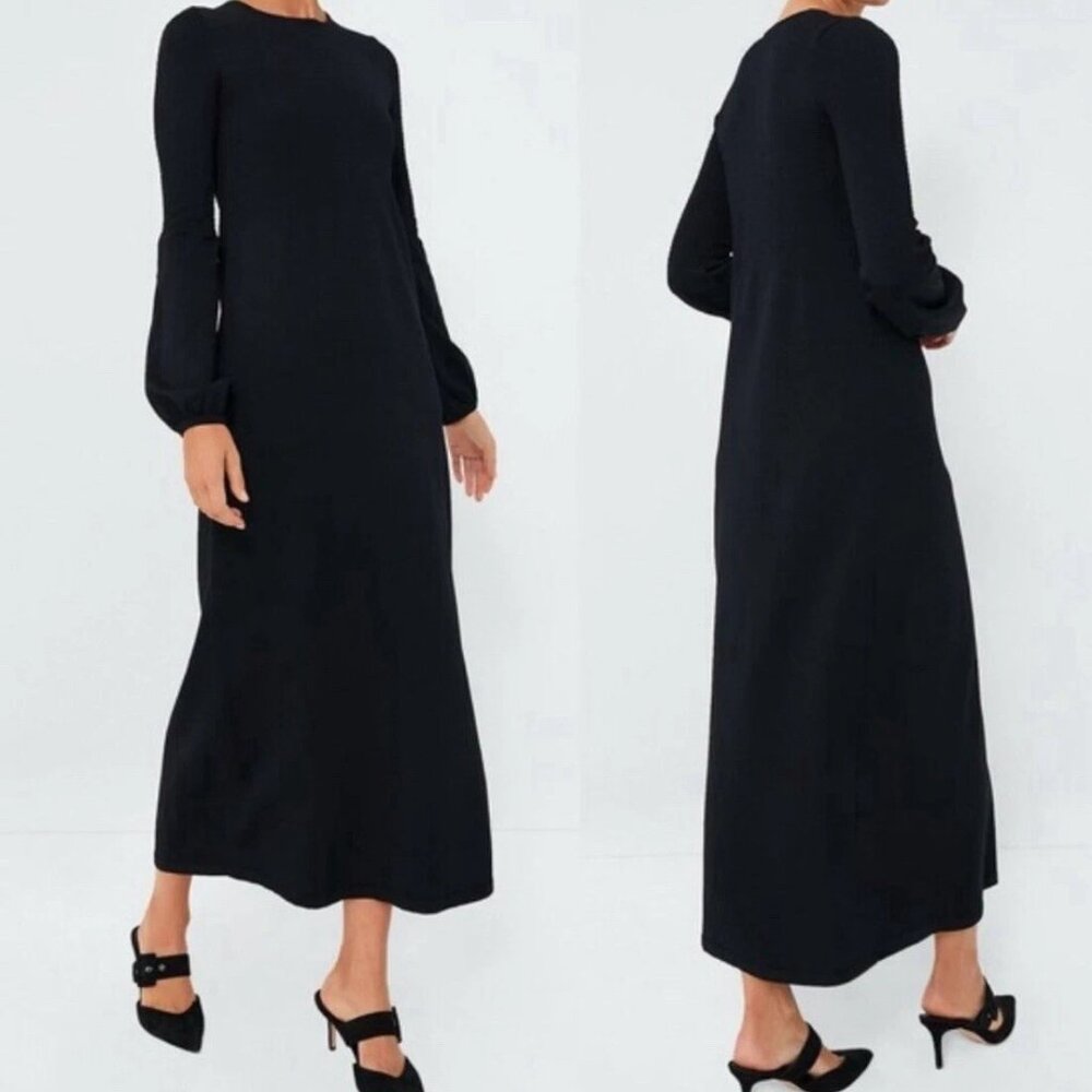 Tuckernuck Pomander Place Lennox Double‎ Knit Maxi Dress Size Large Black